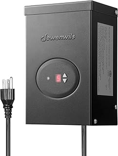DEWENWILS 120W Low Voltage Landscape Transformer, Outdoor Transformer with Timer and Photocell Sensor, 120V AC to 12V AC, Weatherproof, for LED Lighting, Spotlight, Pathway Light, ETL Listed
