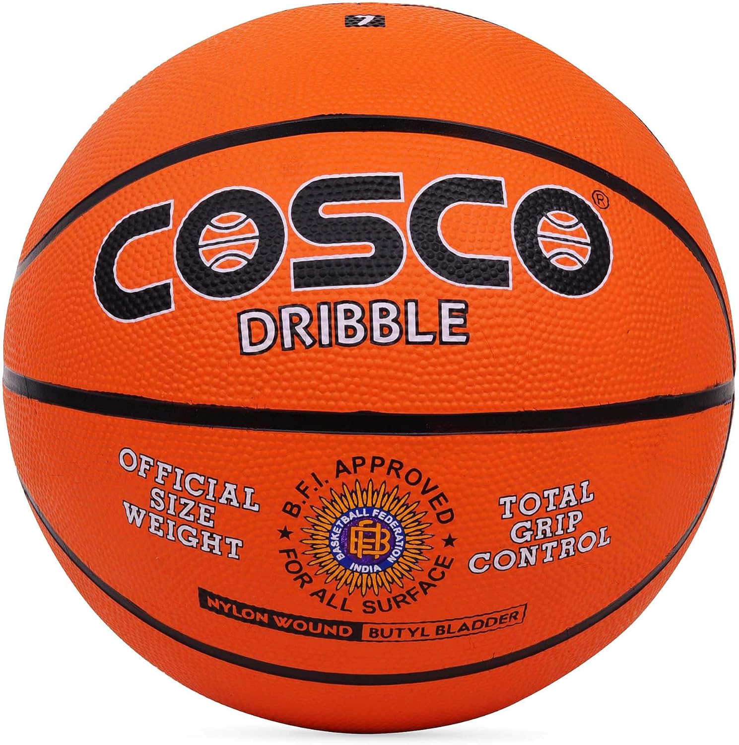 COSCO Dribble Basketball, Orange, Size-7