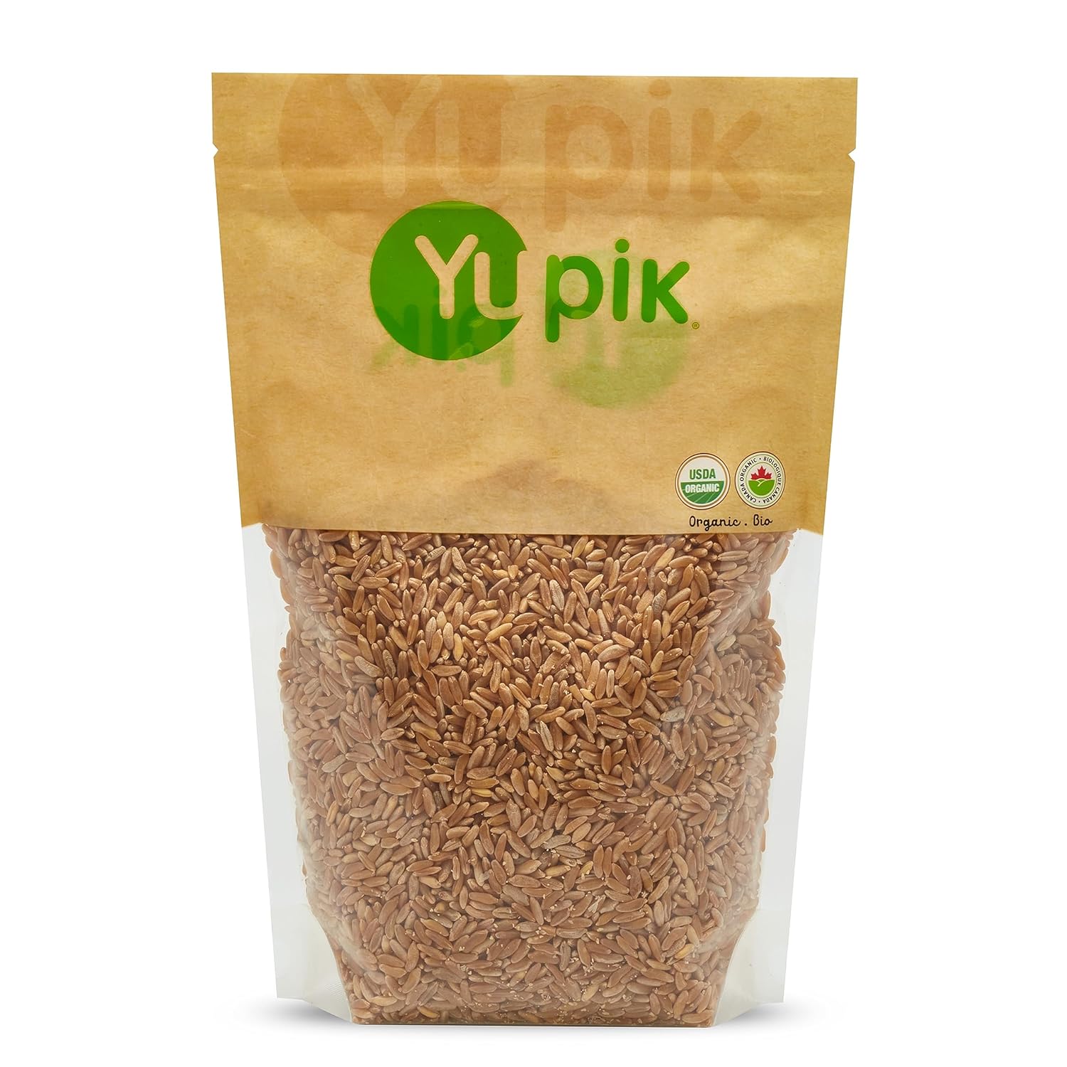 Yupik Organic Kamut Grains, 2.2 lb (35.2 oz), Non-GMO, Vegan, Kosher, Raw Whole Grains, Khorasan Wheat, Nutty Flavor, Source of Fiber & Iron, Ideal for Cooking & Sprouting