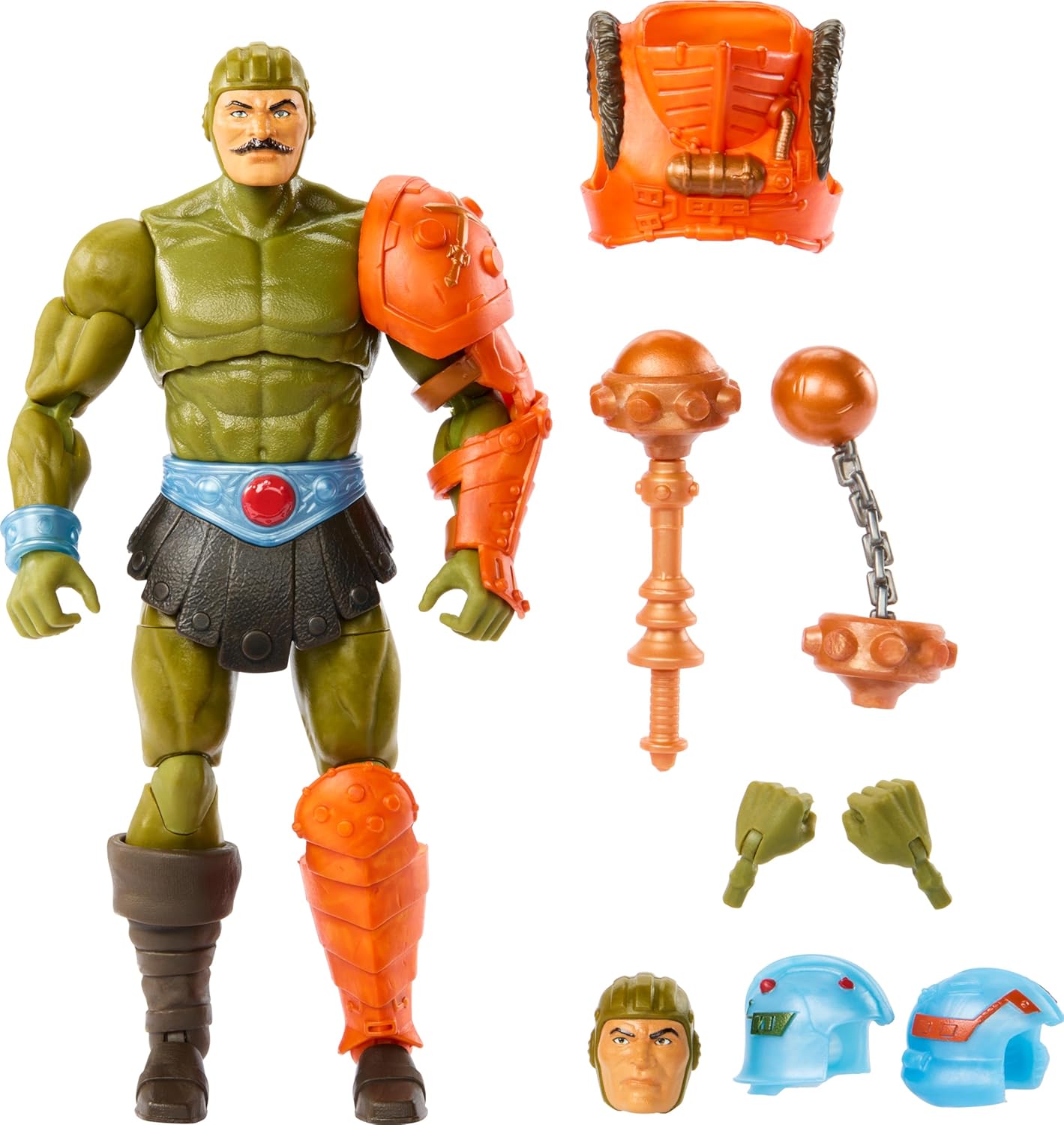 Masters of the Universe Masterverse New Eternia Action Figure & Accessories, Man-At-Arms Deluxe MOTU Collectible with 30 Articulations, 7-inch