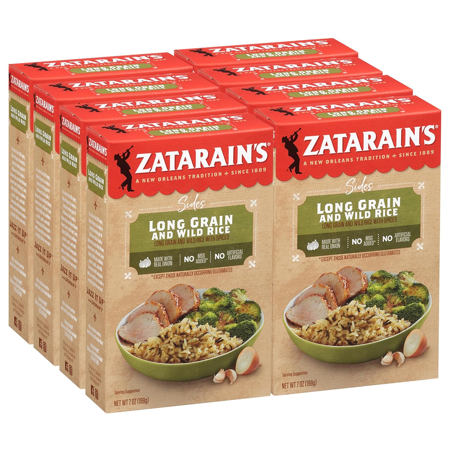 Zatarain's Long Grain and Wild Rice, 7 oz (Pack of 8)
