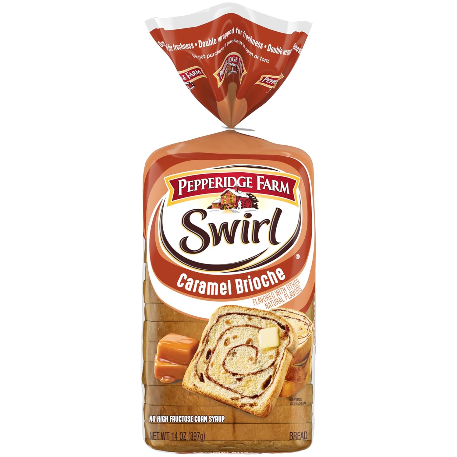 Pepperidge Farm Swirl Caramel Brioche Flavored Bread, 14 Oz Bag
