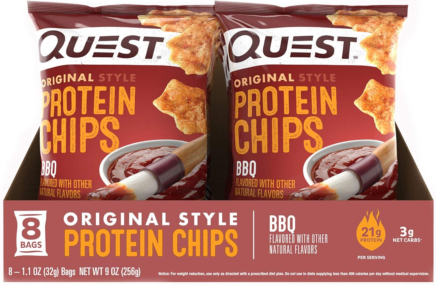 Quest Nutrition Chips BBQ 8/Box, 256 g