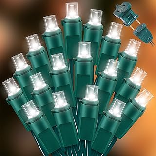 100 Count Cool White -String Lights - 21.6FT LED Christmas Lights, Mini led Lights for Indoor Outdoor Home Holiday Party Wedding Independence Day Decoration