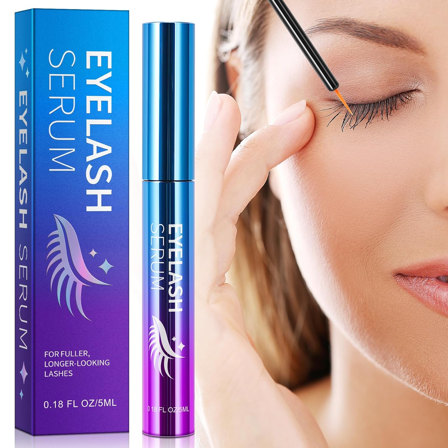 Lash Serum - Eyelash Growth Fluid,Stronger to Boost Thicker, Fuller, and Longer Lashes, Natural Lashes, Advanced Formula, Healthier Lashes & Brows 5 ml