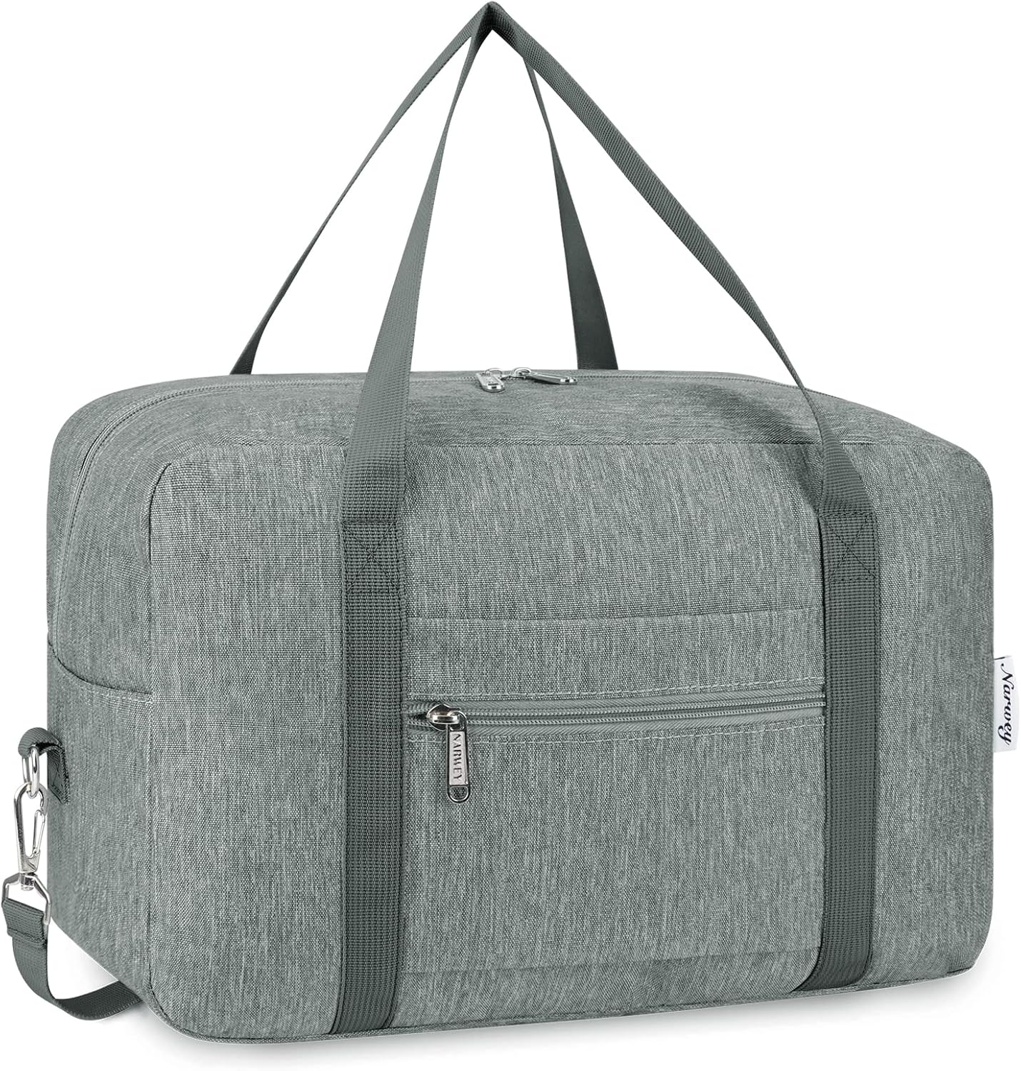 for Ryanair Airlines Cabin Bag 40X20X25 Underseat Foldable Travel Duffel Bag Holdall Tote Carry on Luggage Overnight for Women and Men 20L (Grey (with Shoulder Strap))