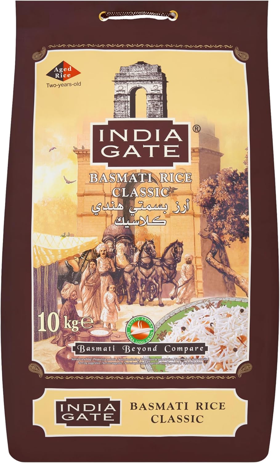 India Gate Basmati Rice Classic 10kg - Premium Quality Long Grain Rice - Ideal for Cooking & Perfect for Family Meals