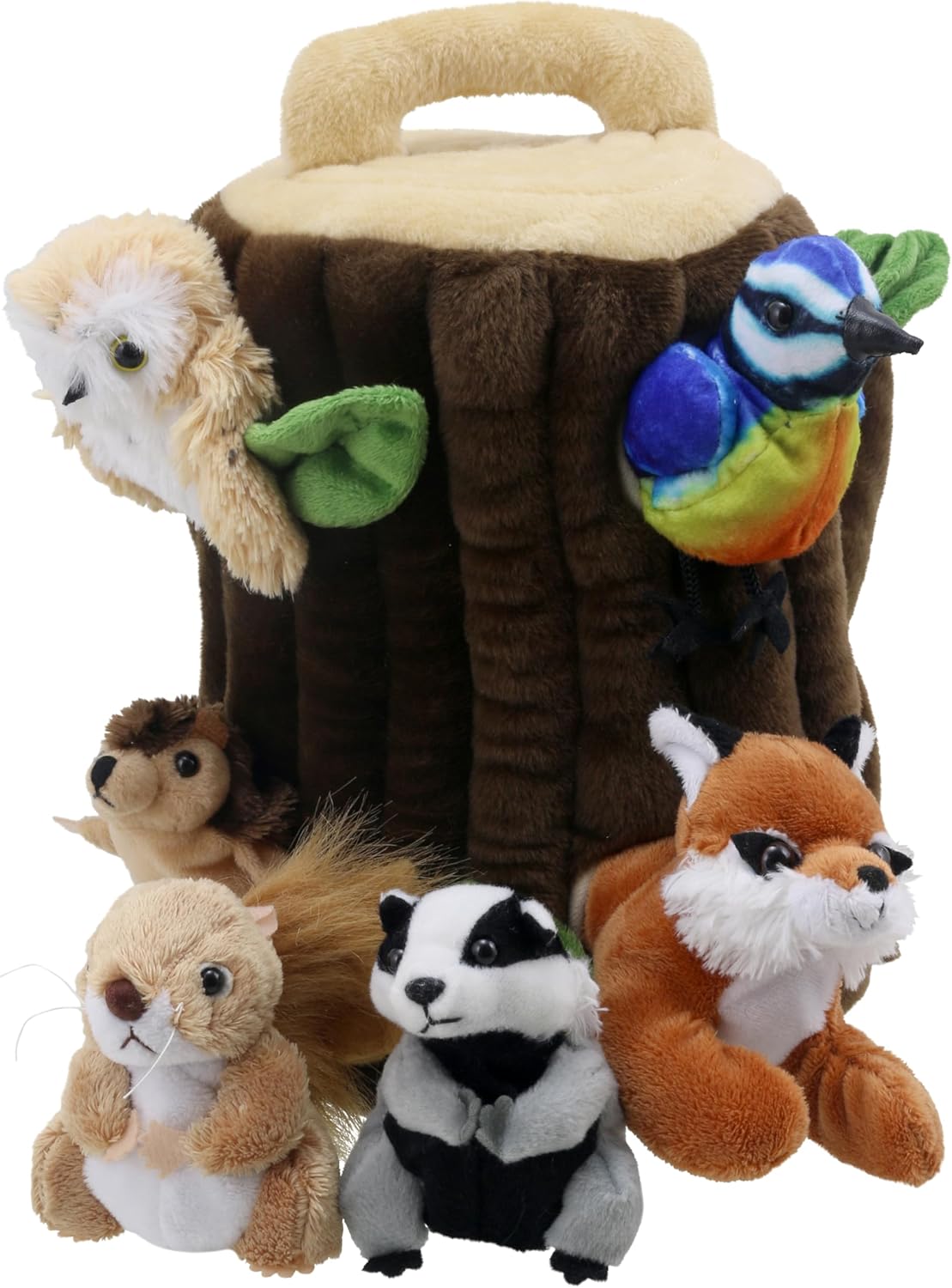 The Puppet Company Hideaway Tree House – Soft Plush Finger Puppets for Toddlers and Babies – Interactive Toy Set for Storytelling, Learning, Imagination, Roleplay and Fun Games