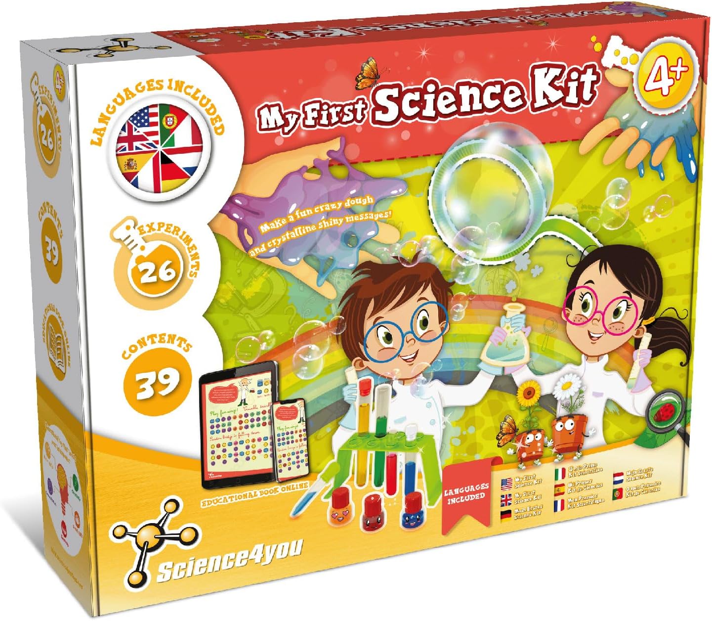 Science4you My First Science Kit for Kids Age 4+, Science Lab Experiments, Art and Crafts Activities, Create Rainbows-STEM Set, Toys, Games, Gifts for Boys & Girls 3 4 5+ Year olds