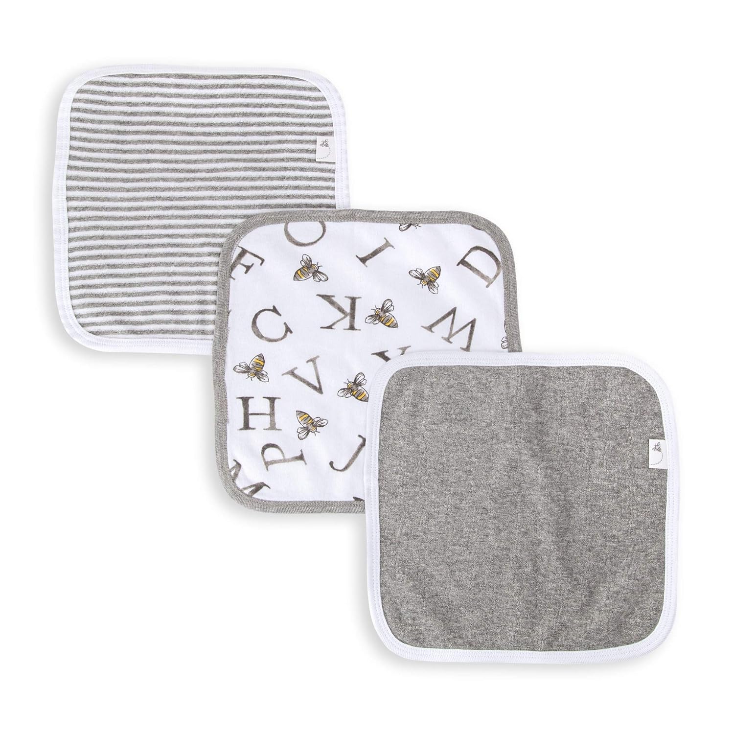 Washcloths, Absorbent Knit Terry, Super Soft 100% Organic Cotton