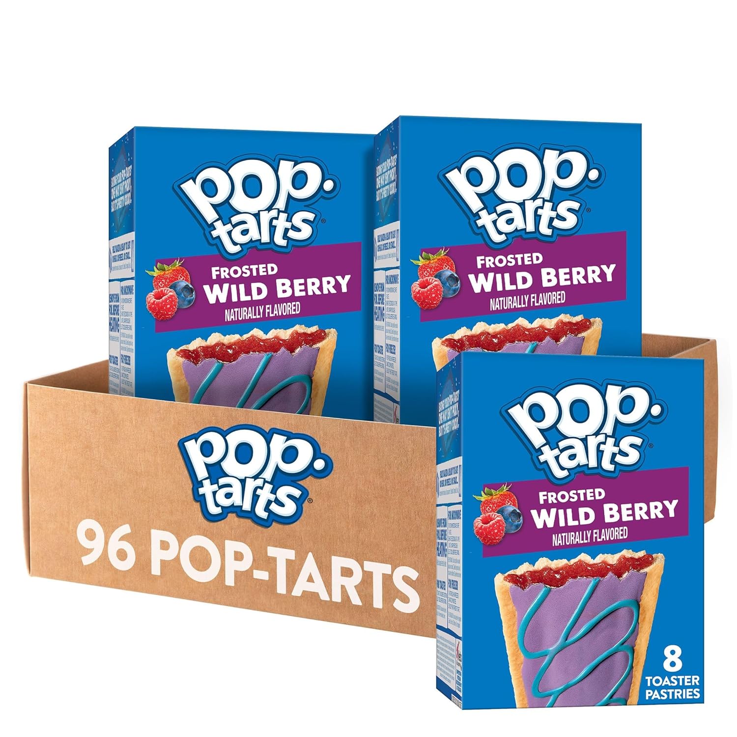 Pop-Tarts Toaster Pastries, Breakfast Foods, Frosted Wild Berry 13.5oz (12 Count)