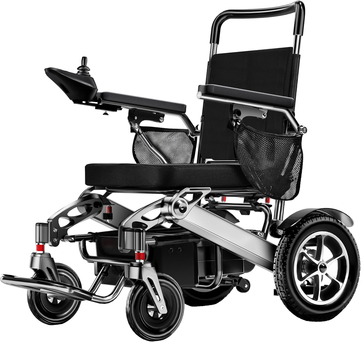 [2025 Upgrade] Hassky 20-Mile Electric Wheelchairs for Adults Lightweight Foldable, All Terrain Motorized Wheelchair for Senior, 330 lb Load-Bearing Portable Power Wheelchair for Traveling