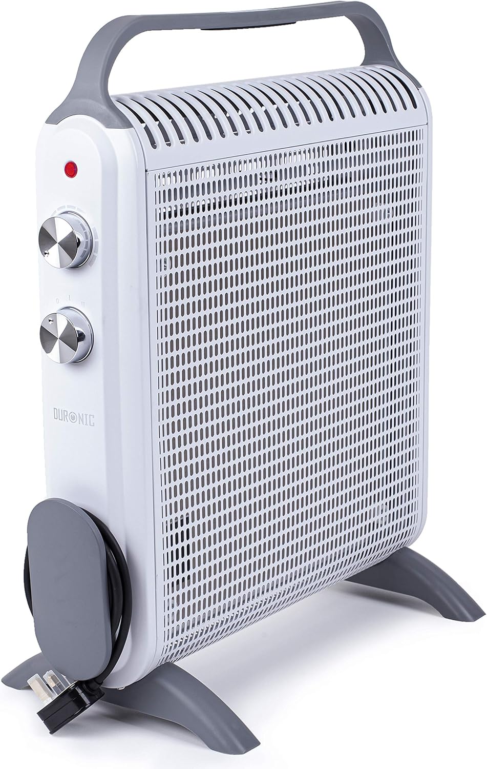 Duronic - HV180 Compact Electric Heater with Mica Panels - 1800W - Eco-Friendly Heating in 1 Minute - Adjustable Thermostat - Automatic Shut-Off - 2 Power Levels - Oil Free