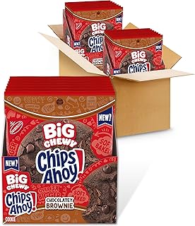 CHIPS AHOY! Big Chewy Chocolate Chip Cookies, Chocolatey Brownie, 14 Snack Packs (1 Cookie Per Pack)