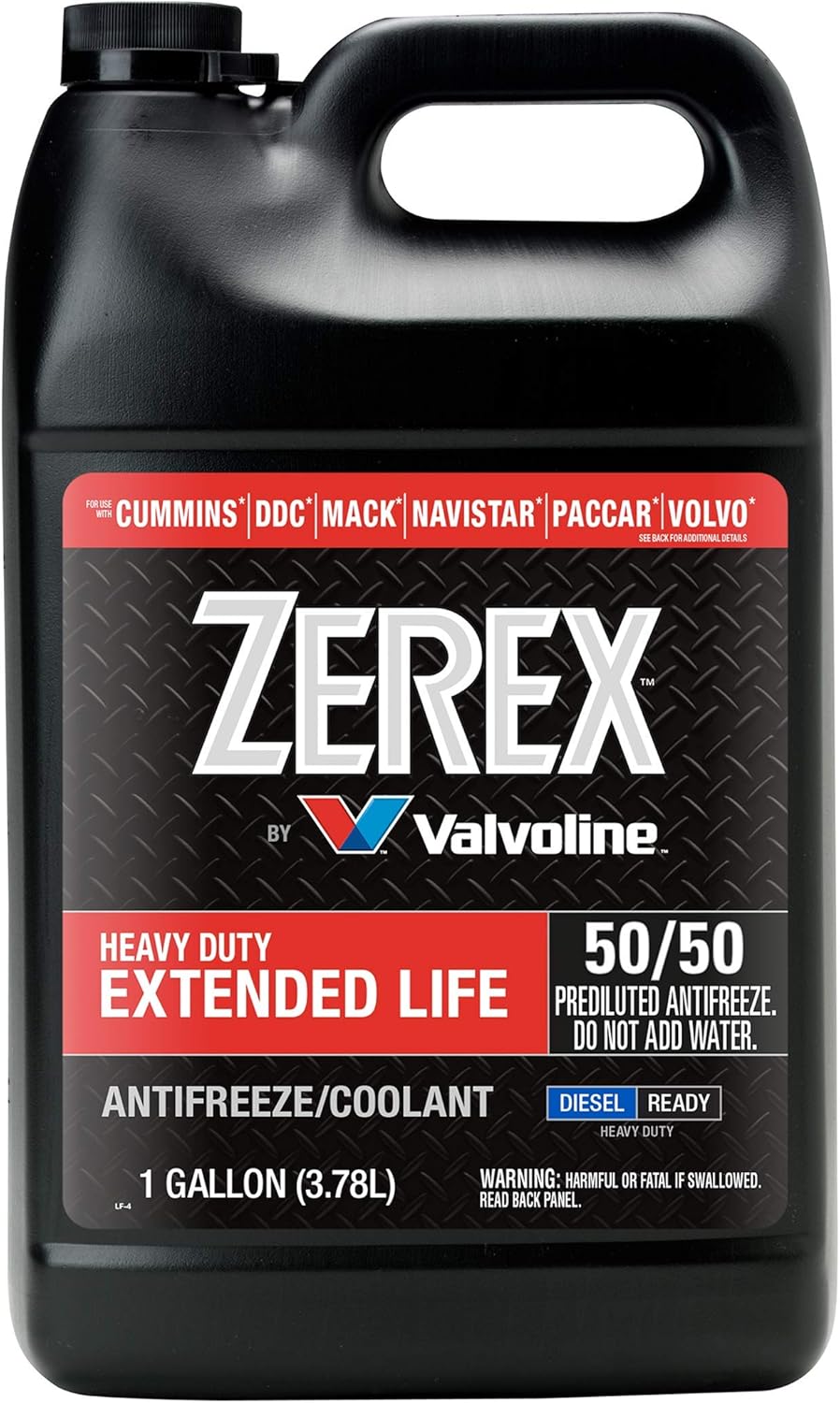 Zerex Extended Life Red Heavy Duty (HD) 50/50 Prediluted Ready-to-Use Antifreeze/Coolant 1 GA