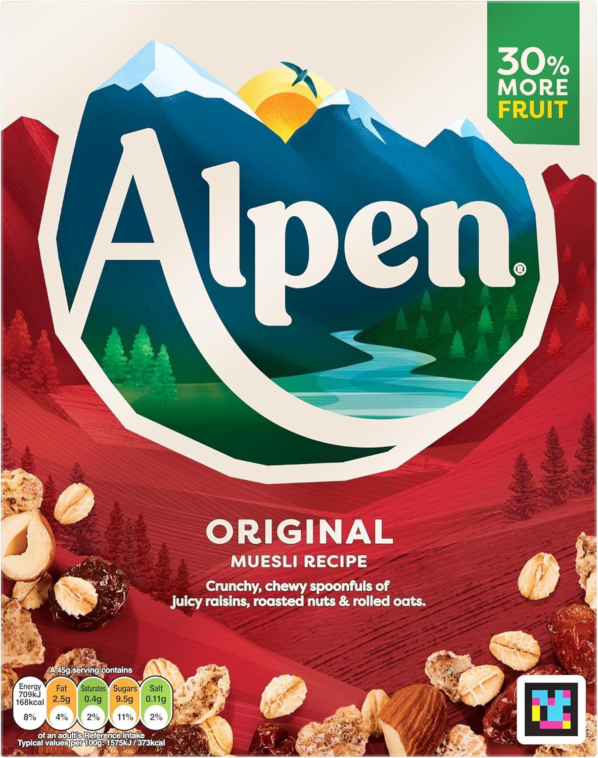 Alpen Original Muesli, Breakfast, High in Fibre, Vegetarian, Low Sugar, 550g