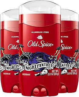 Old Spice Aluminum Free Deodorant for Men, NightPanther, 48 Hr. Protection, 3.0 oz (Pack of 3)