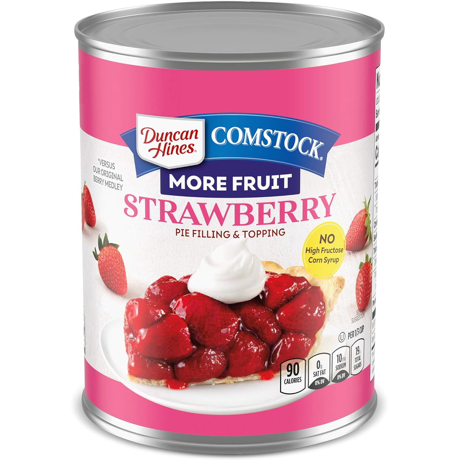 Duncan Hines Comstock Premium Pie Filling & Topping, Strawberry, 21 oz