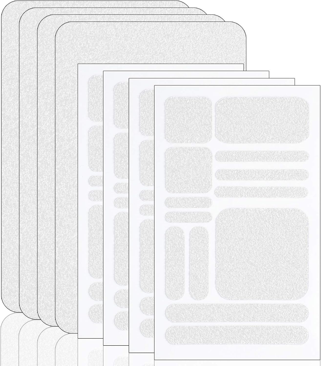 8 Pieces Cell Phone Grip Tapes Stickers Anti-Slip Grip Rubberized Decal Stickers Adhesive Traction Grip Decal Stickers Anti-Slip Textured Phone Tape for Phones Tablet Computer Gaming Cases (Clear)