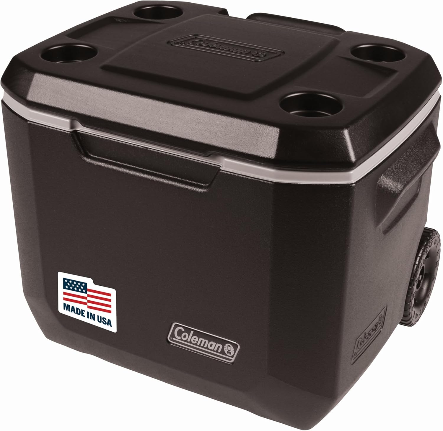 Coleman Insulated Can Cooler: 50 Quart Xtreme 5 Day Wheeled Cooler Insulated Cooler with Wheels Keeps Ice for 5 Days Portable