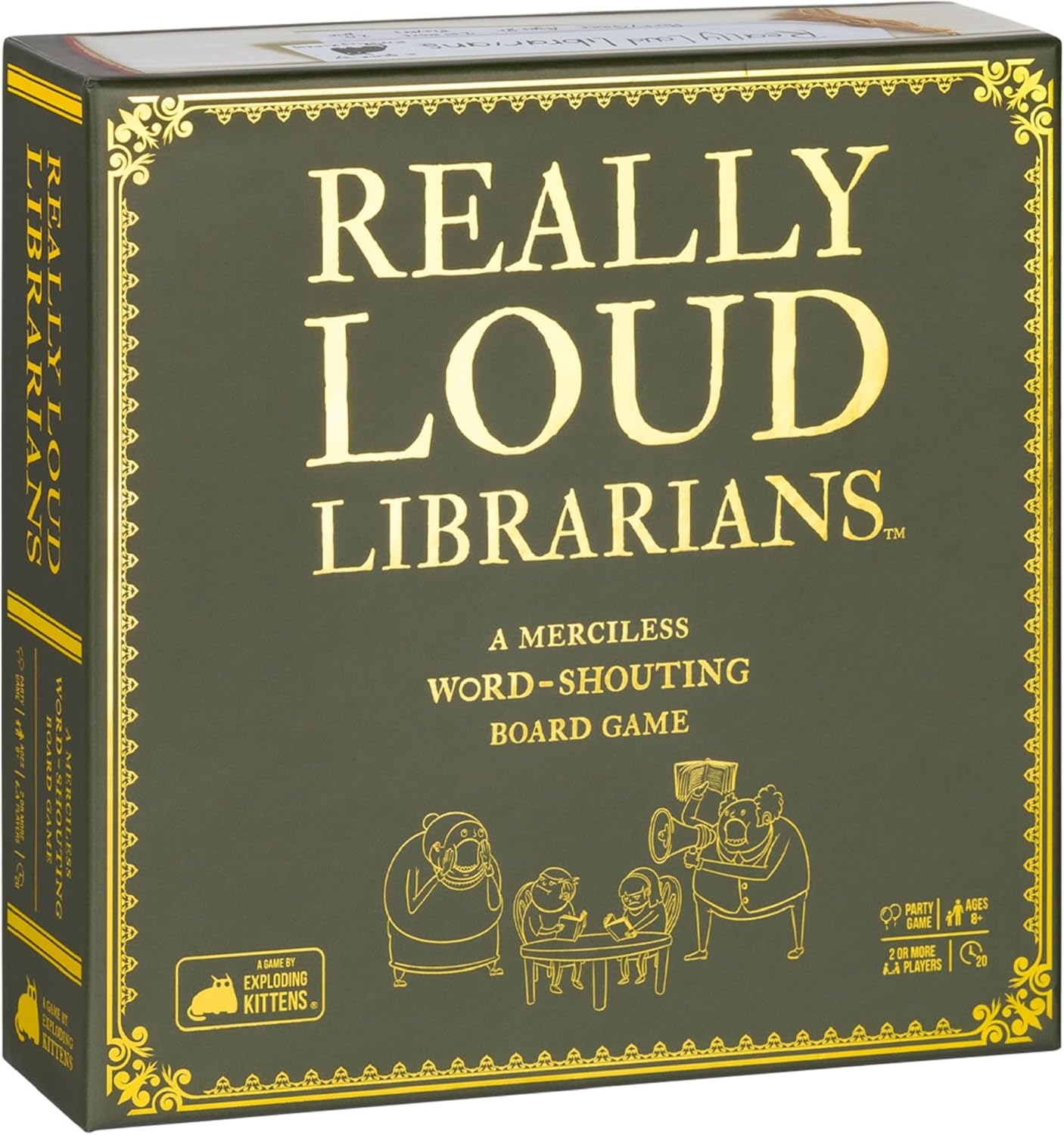 Exploding Kittens Presents Really Loud Librarians - Fast-Paced Board Games for Adults and Kids Age 8 and Up, Perfect Family Night Fun & Parties, Word-Shouting Family Games, Easy to Learn