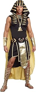 Dreamgirl Men's Adult Fashion King of Egypt King Tut Costume, Gold