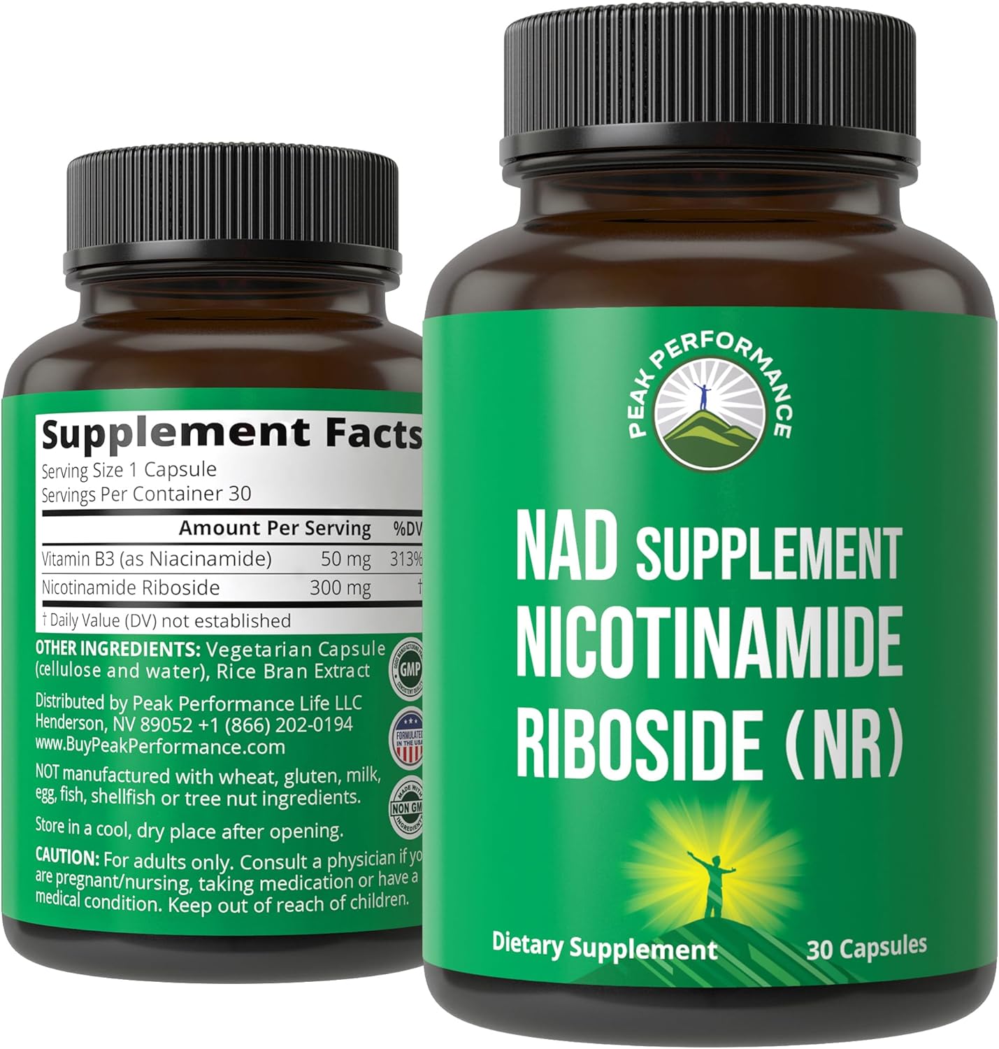 Nicotinamide Riboside NR Supplement. NMN Alternative NAD Supplement + Niacinamide For NAD+ Levels As We Age. Third Party Tested, Non-GMO, Gluten Free, Vegan NR Vitamin Supplements For Women And Men