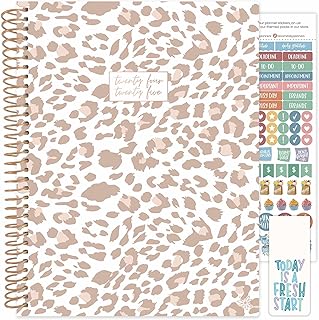 bloom daily planners 2024-2025 (8.5" x 11") Academic Year Day Planner (July 2024 - July 2025) - Weekly/Monthly Dated Agenda Organizer with Tabs - Tan Leopard