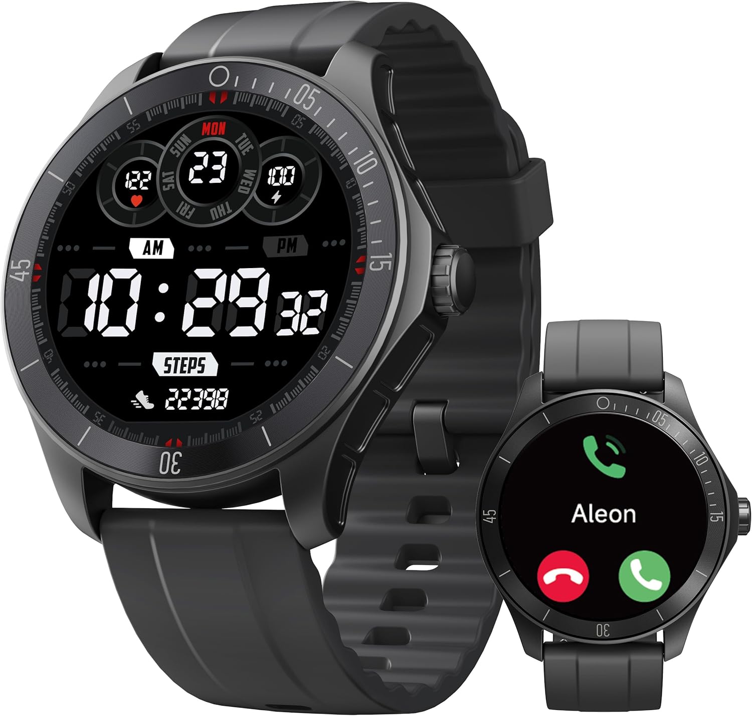 TOOBUR Smart Watch for Men Alexa Built-in, 44mm Fitness Tracker with Answer/Make Calls, IP68 Waterproof/Heart Rate/Sleep Tracker/100 Sports, Fitness Watch Compatible Android iOS