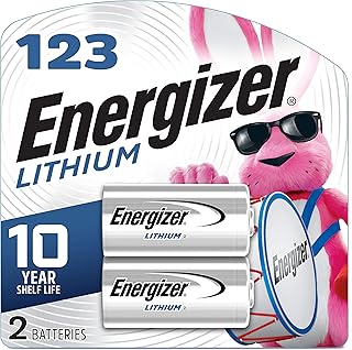 Energizer 123 Lithium Batteries (2 Pack), 3V Photo Batteries