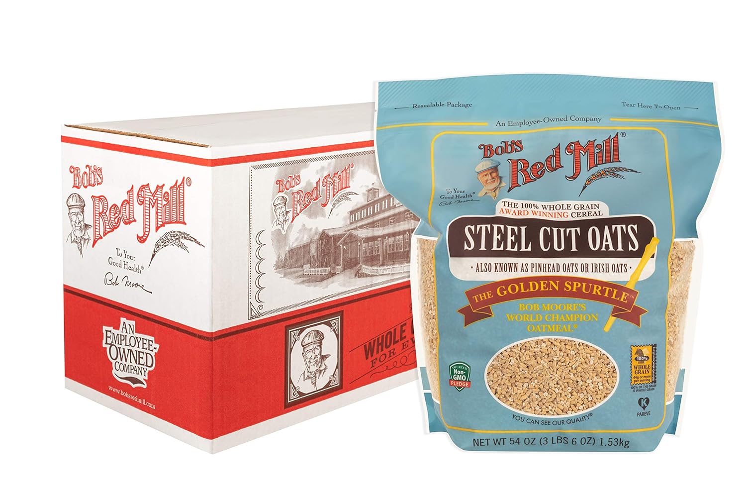 Bob's Red Mill Steel Cut Oats, 54oz (Pack of 4) - Non GMO, Whole Grain, Vegan, Kosher