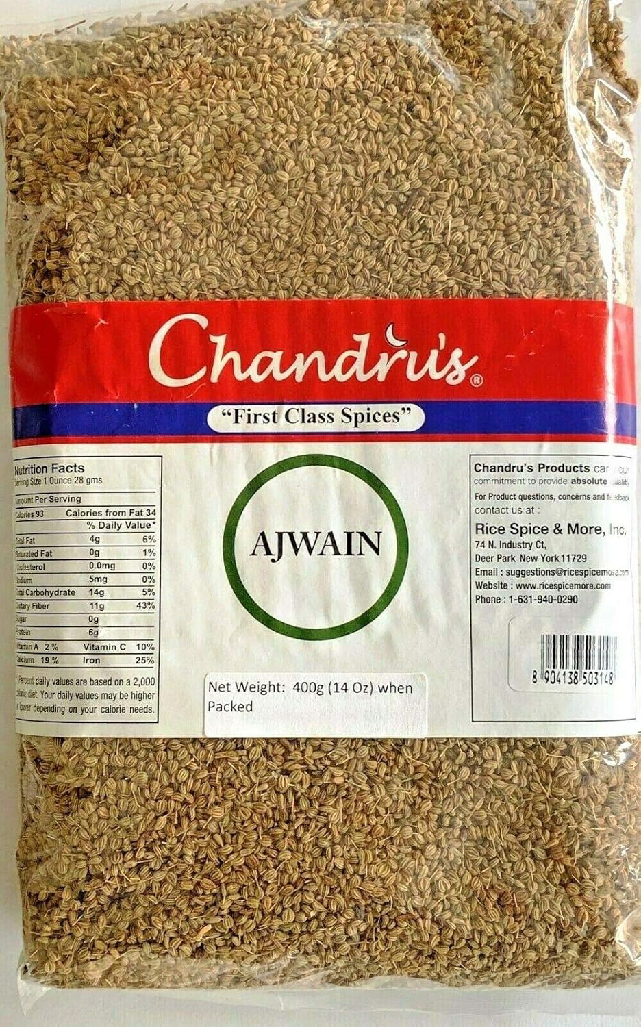 Chandru's Ajwain Seeds - 400g (14 Oz), large
