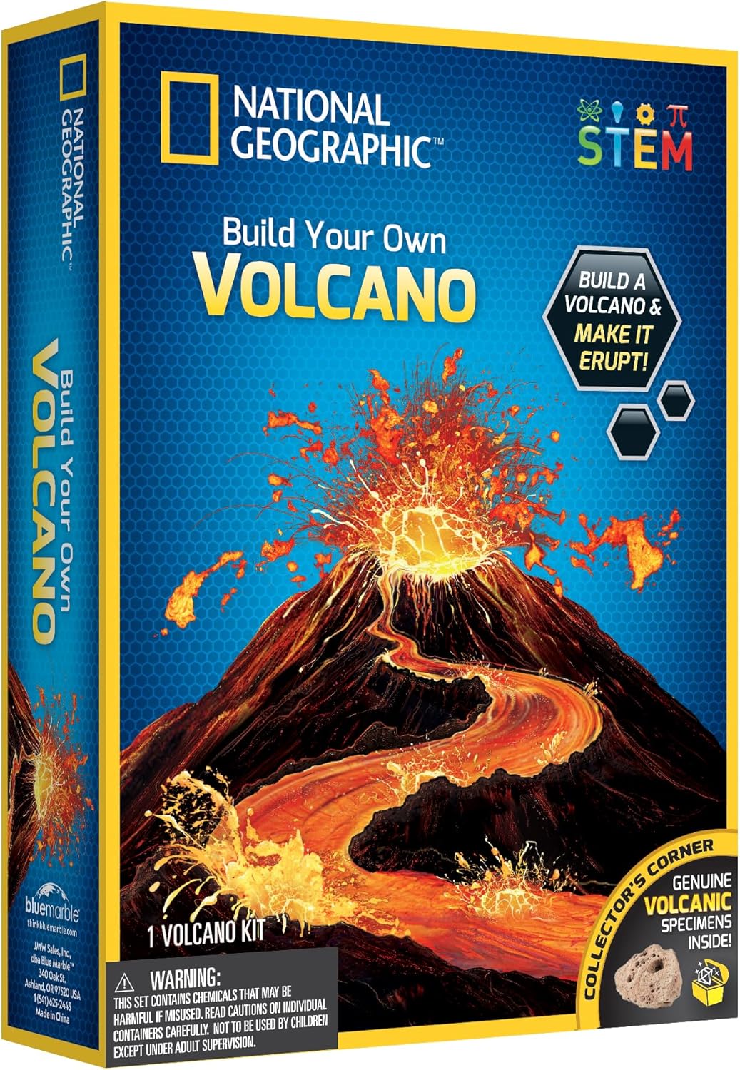 National Geographic Make Your Own Volcano Kit for Kids - Childrens Science Experiments with Authentic Volcanic Rocks | STEM Toys Educational Science Kits Gifts for 8+ Year Old Boys and Girls