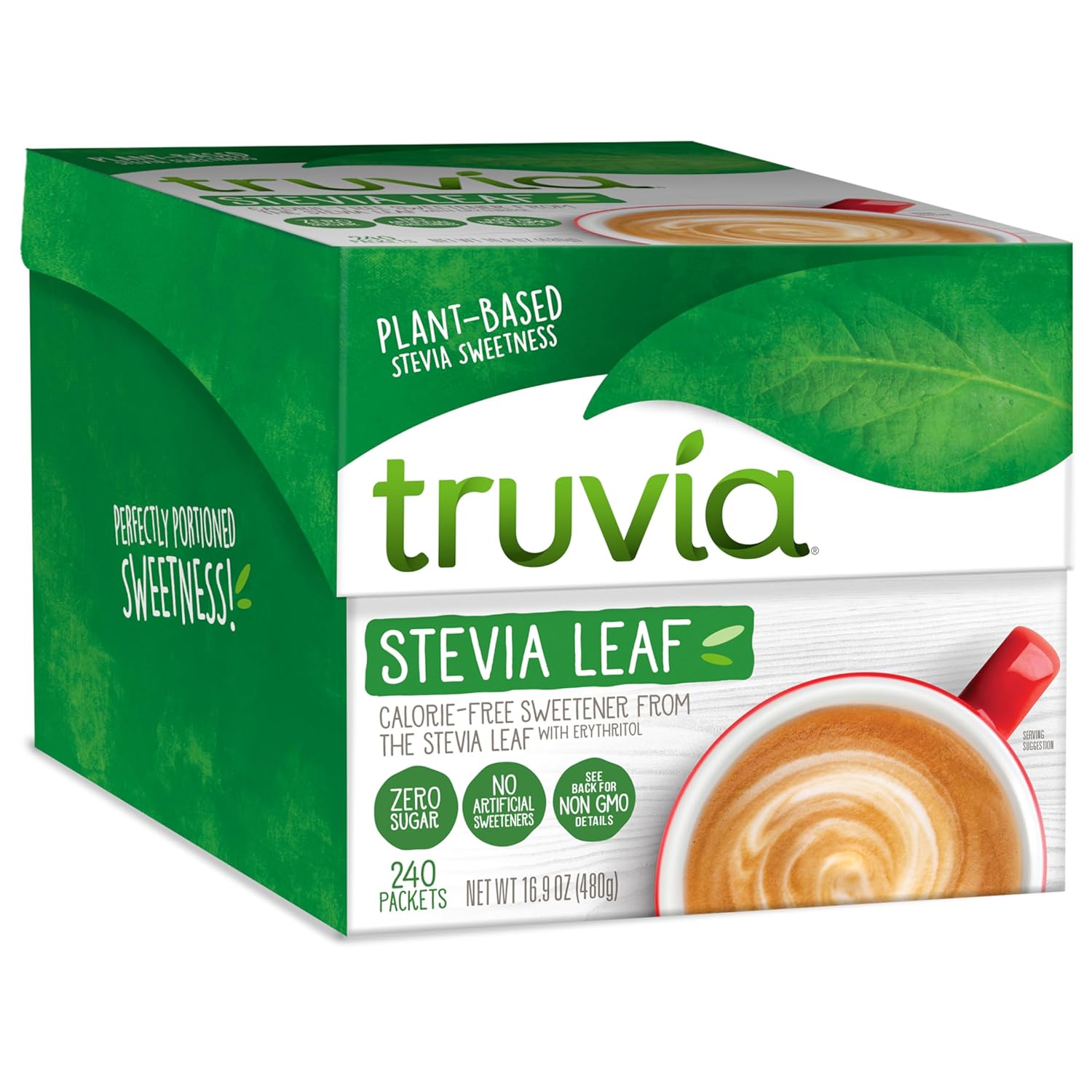 Truvia Original Calorie-Free Sweetener from the Stevia Leaf Packets, 240 Count (16.9 oz Carton)