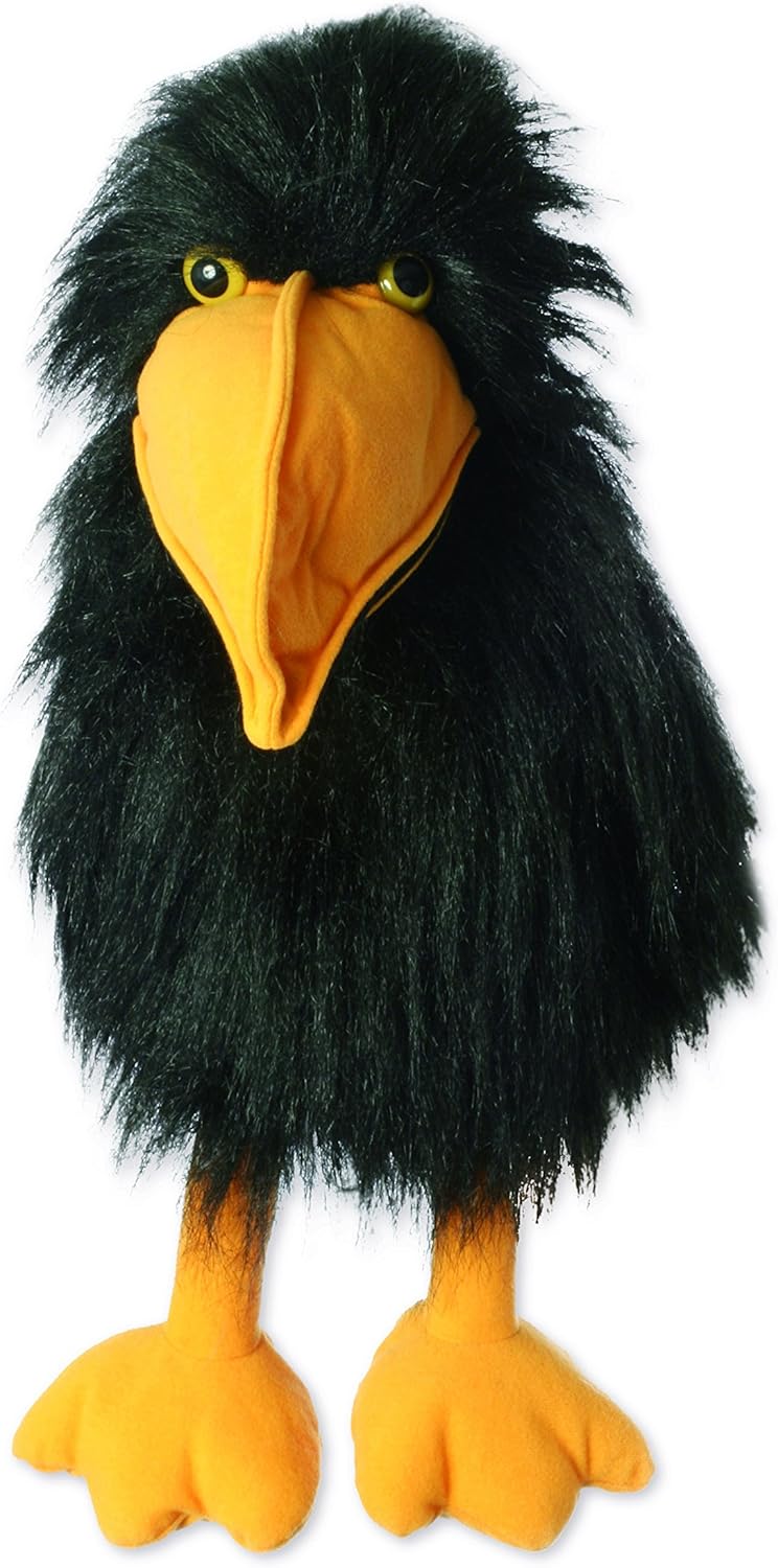 The Puppet Company - Large Birds - Crow Hand Puppet, 45 centimeters
