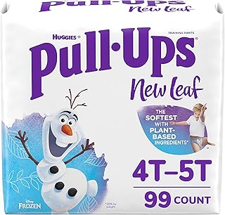 Pull-Ups New Leaf Boys' Disney Frozen Potty Training Pants, 4T-5T (38-50 lbs), 99 Ct (3 packs of 33), Packaging May Vary