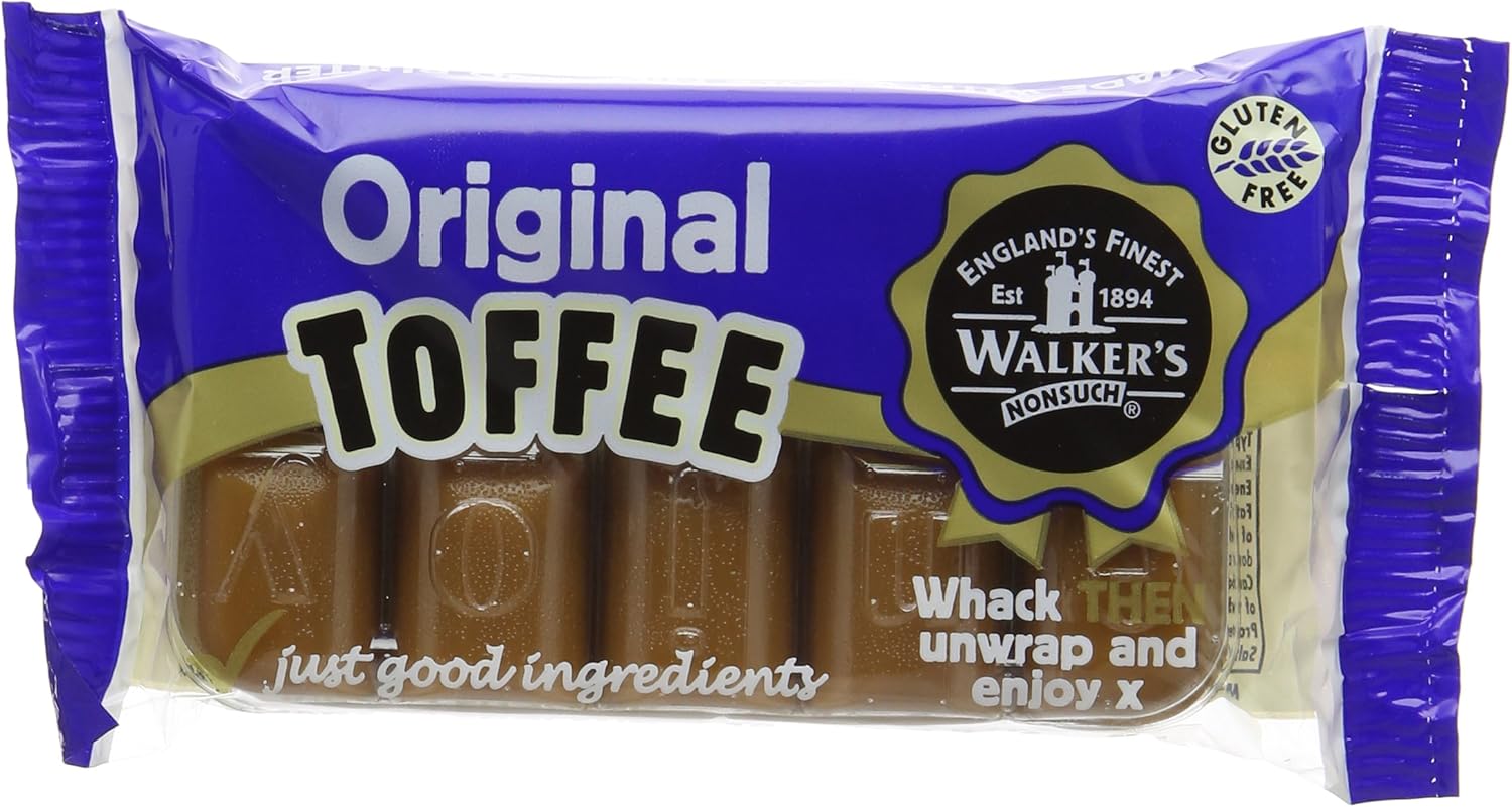 WALKERS Nonsuch Original Creamy Toffee Bars in Traditional Tin Tray 100 g (Pack of 10)