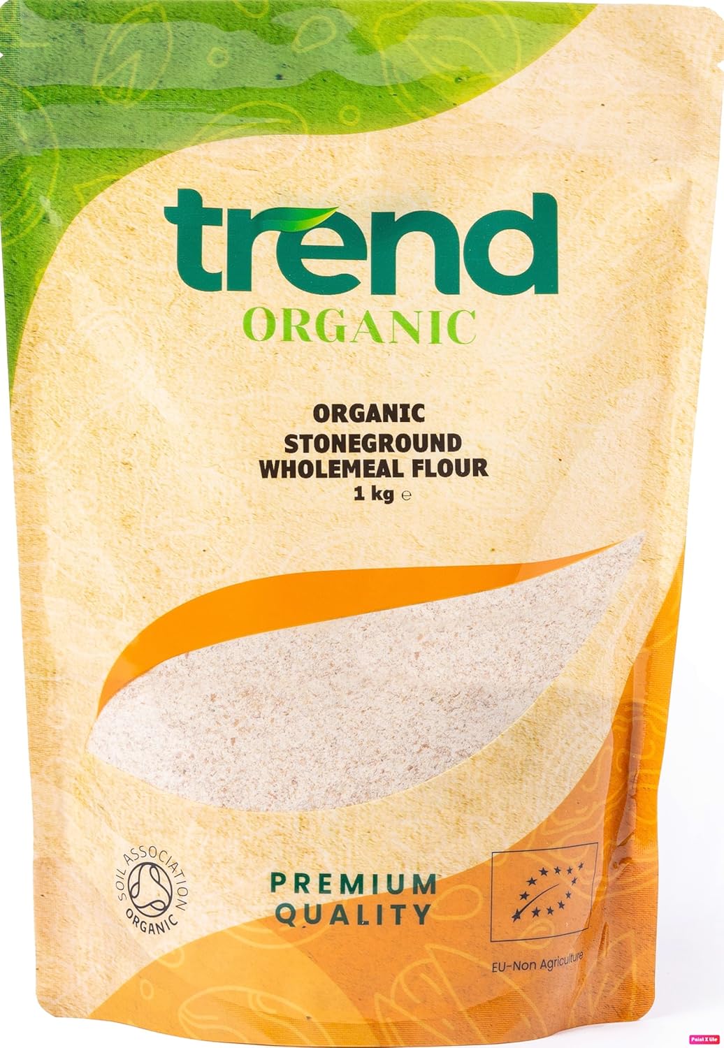 Trend Organic Stoneground Wholemeal Bread Flour - Rich in Fibre, Vitamins, and Minerals - Certified Organic, Vegan, Non-GMO, No Additives No Preservatives, Raw, 1kg