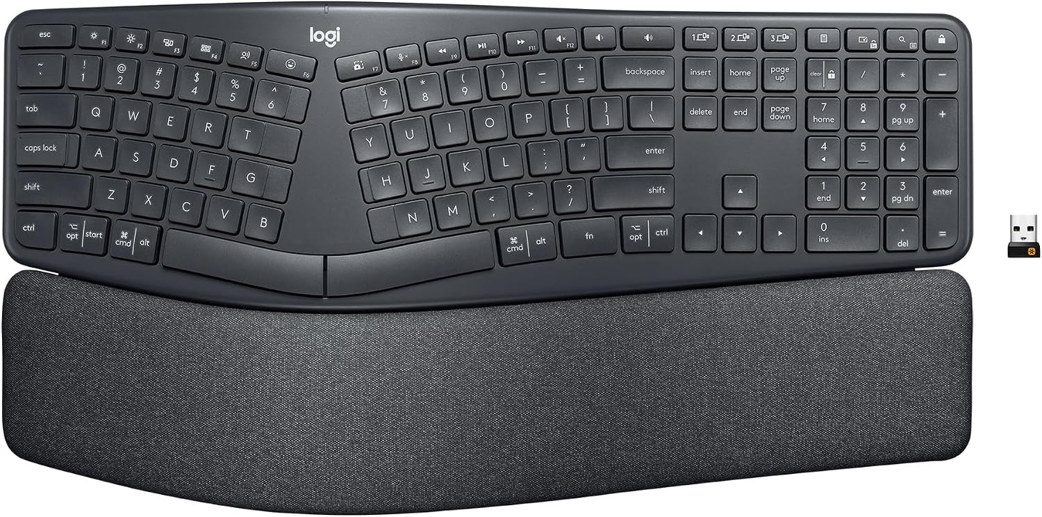 Logitech Ergo K860 Wireless Ergonomic Split Keyboard with Wrist Rest