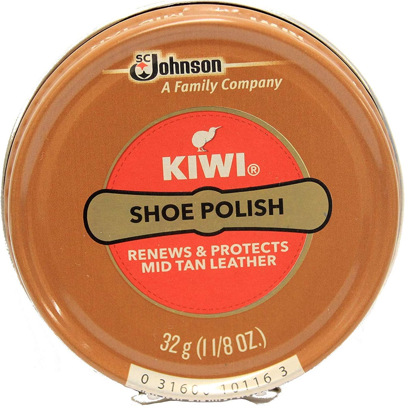 KIWI Mid Tan Shoe Polish 32g (1-1/8 Oz.)