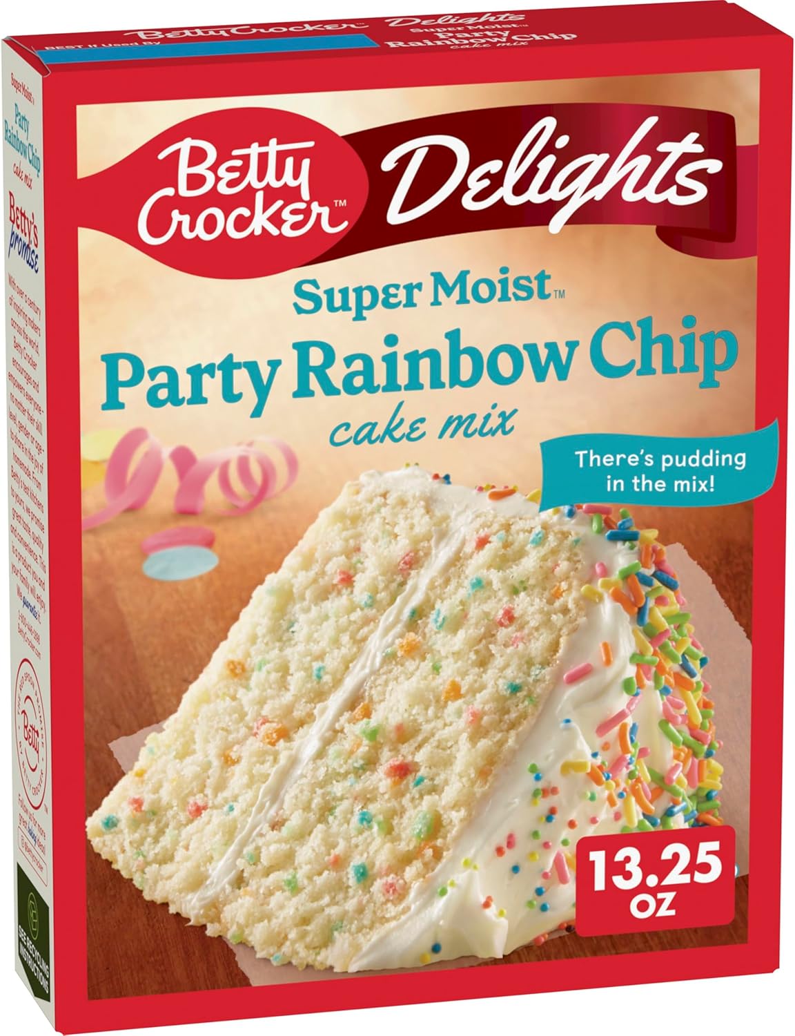 A American Food Mart Betty Crocker Delights Super Moist Party Rainbow Cake Mix 376g (13.25oz)