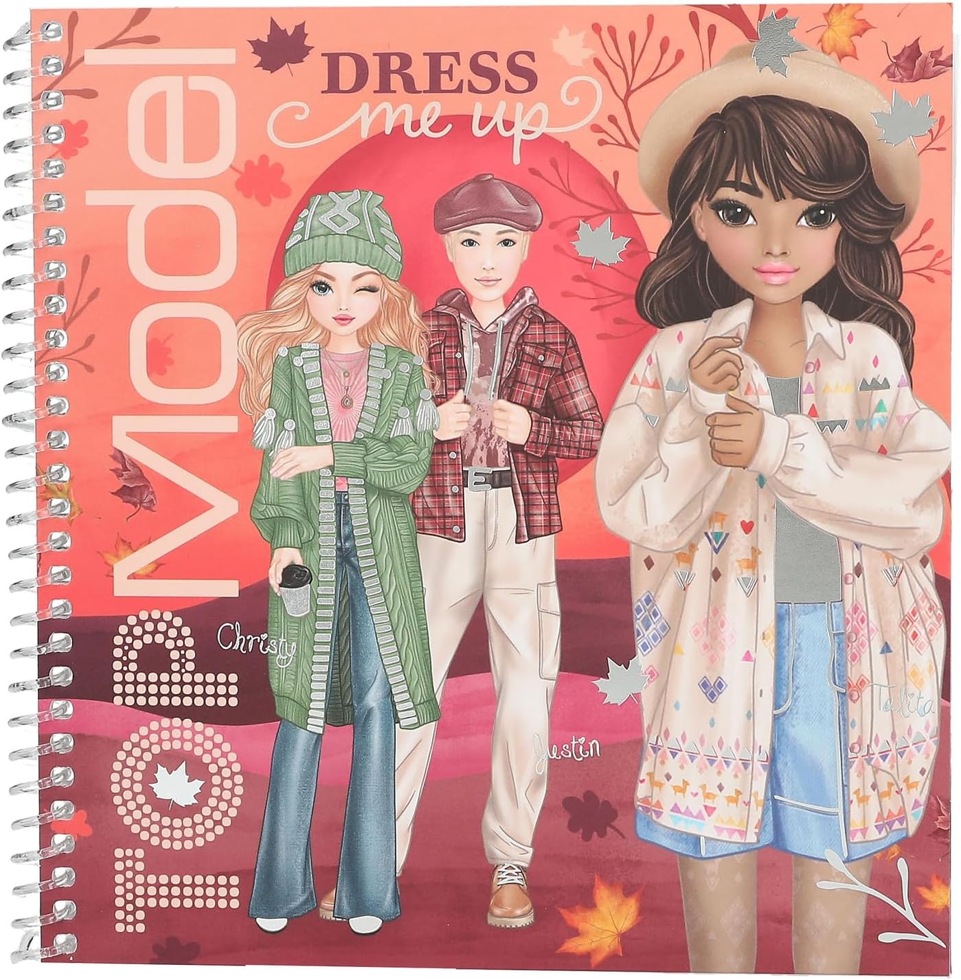 Depesche 13573 TOPModel Cosy-Book 24 Preprinted Pages to Create Outfits, Including 11 Sheets of Stickers, Paper, Multicolour, One Size