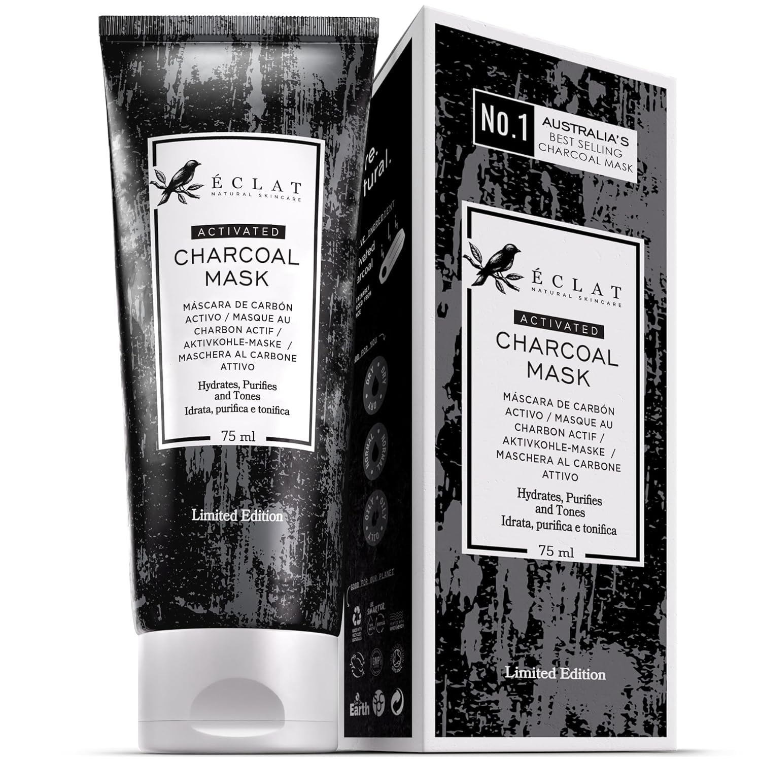 DETOXIFYING Charcoal Blackhead Peel Off Face Mask - Black Head Remover Mask for Face with Kaolin+Bentonite Clay, Organic Blackhead Removal Face Masks, Skincare Face Care Kit Pore Mask, Blackhead Extra