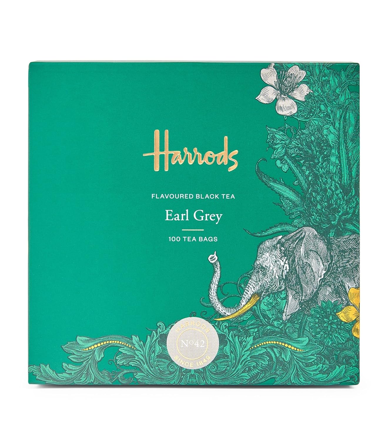 Harrods of London England Earl Grey Tea 100 Tea Bags