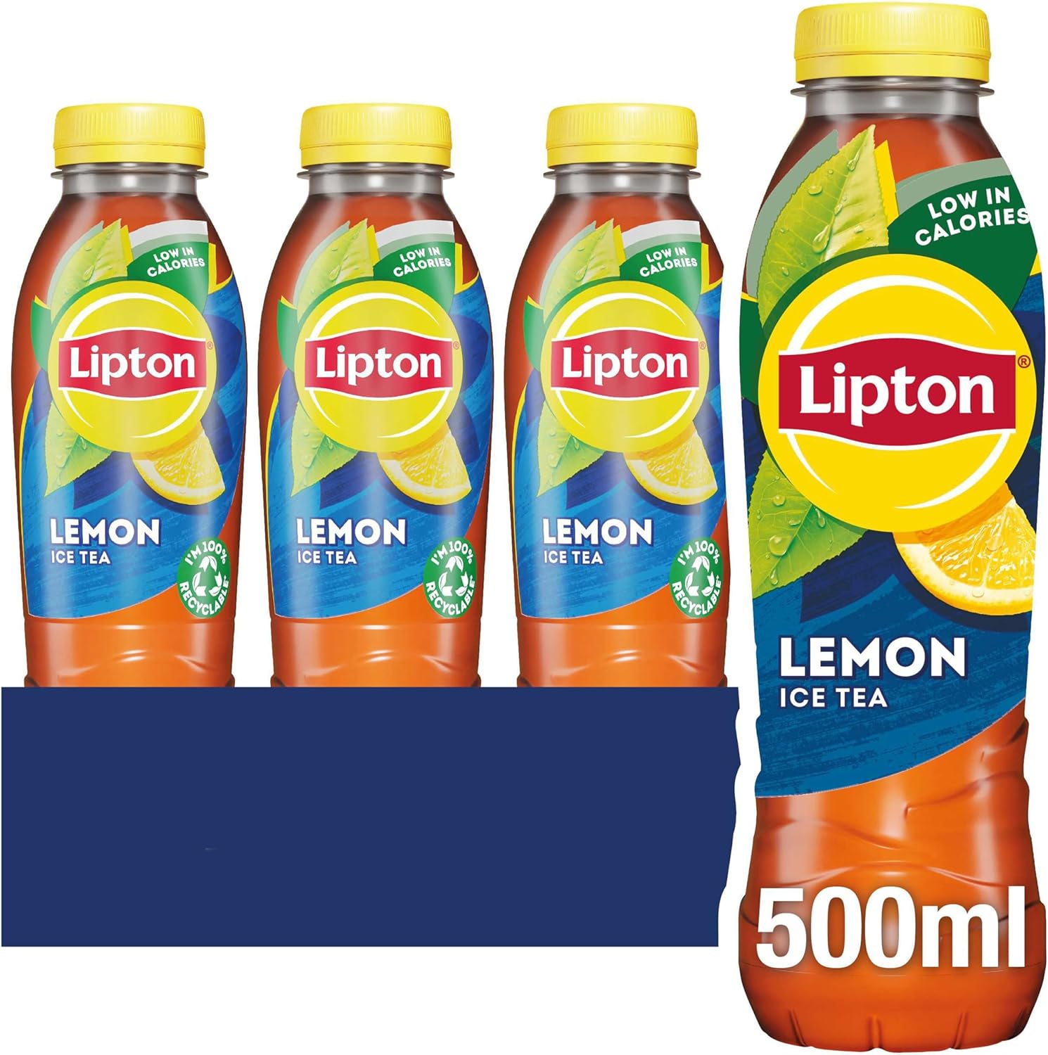Lipton​ Lemon Bottled Ice Tea 500 ml​ (Pack of 24), Low Calorie​ Soft Drink​, 100% Black Tea Extract​