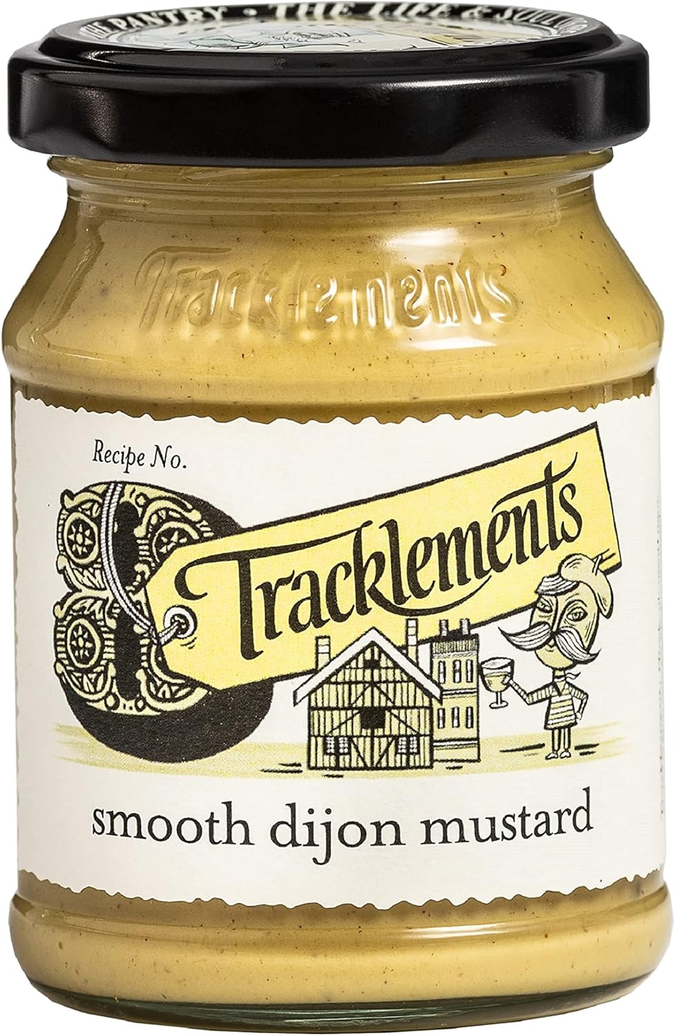 Tracklements Smooth Dijon Mustard, The Ideal Condiment for Steaks and Pork Ribs or Partnered with Wraps and Mini Croque, Vegetarian and Vegan Friendly, 140g Jar
