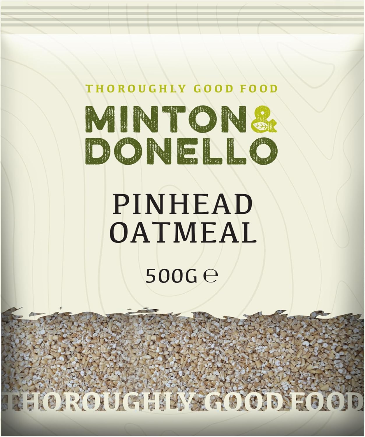 Minton & Donello - Pinhead Oatmeal, 500g - Oatmeal for Porridge, Flapjacks and Cooking - High in Fibre and Low in Fat