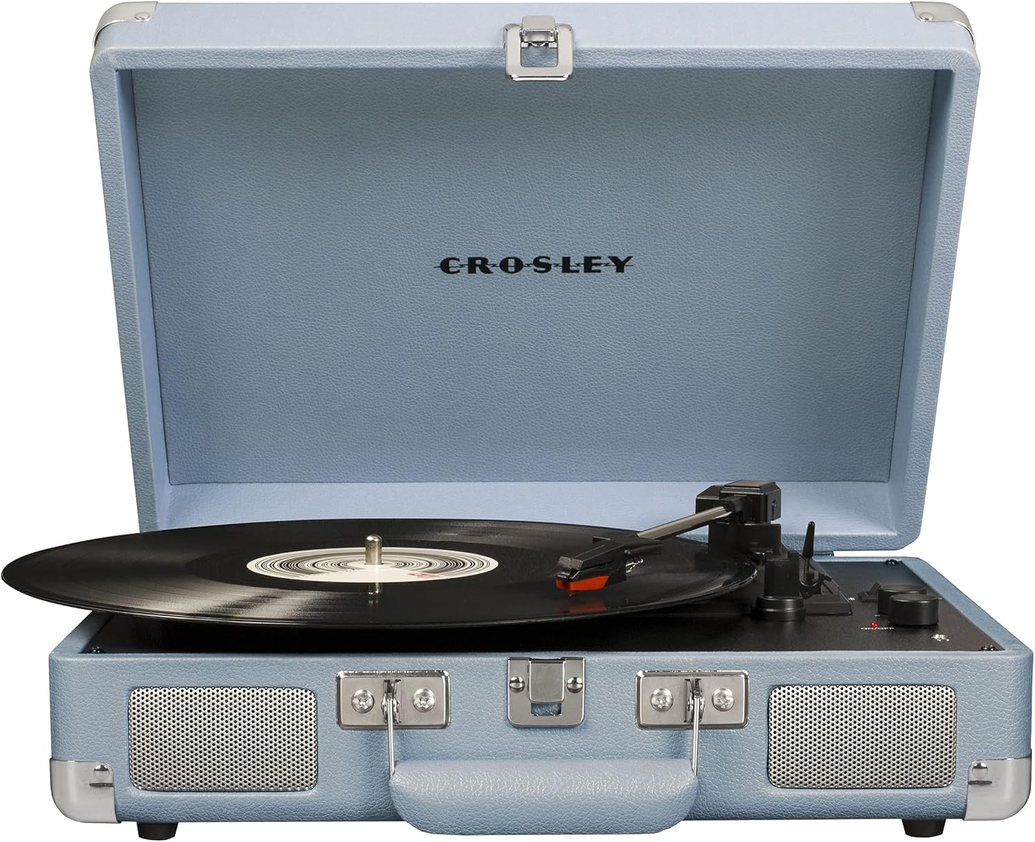 Crosley CR8005F-TN Cruiser Plus Vintage 3-Speed Bluetooth in/Out Suitcase Vinyl Record Player Turntable, Tourmaline