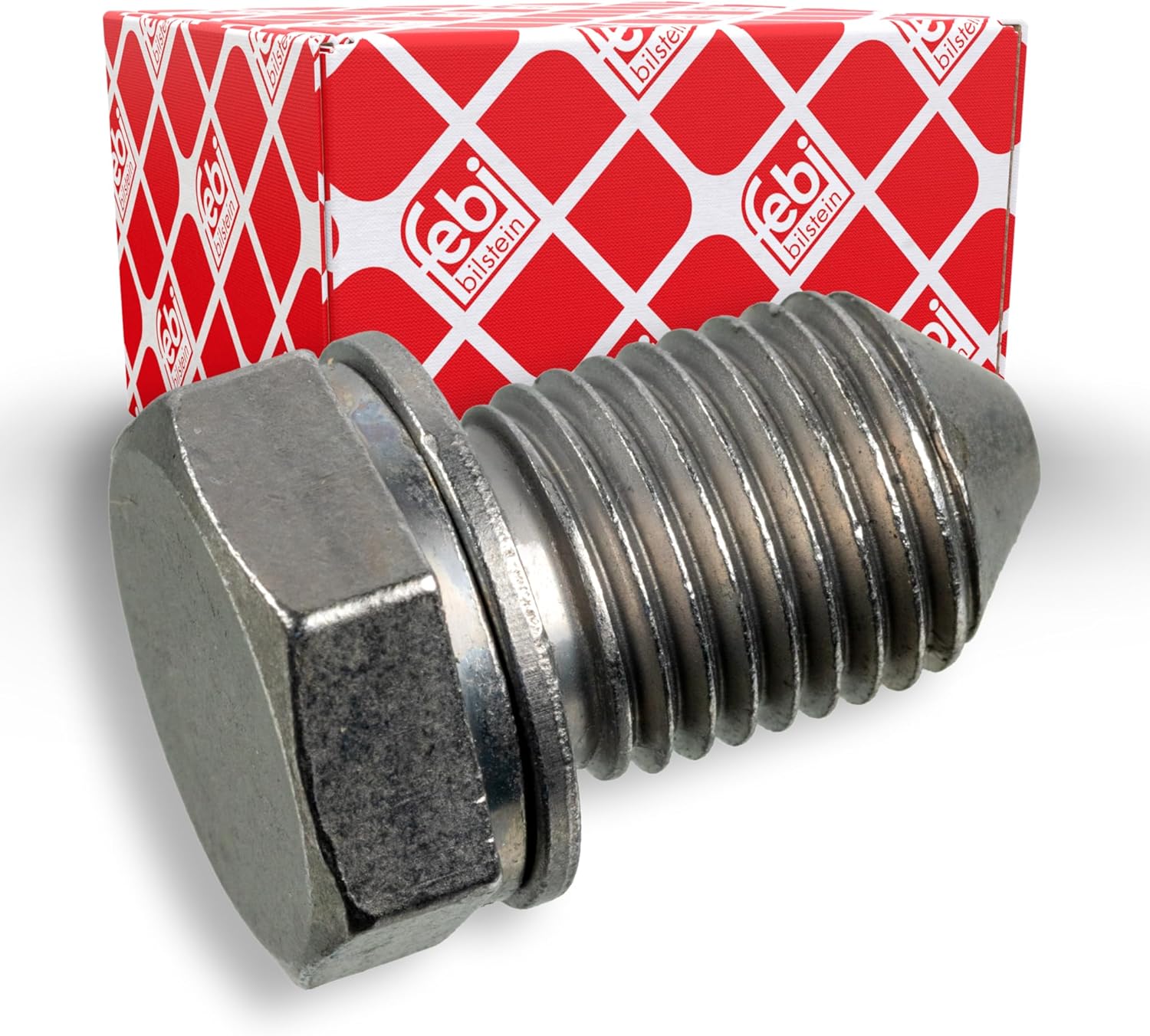 febi bilstein 48871 Oil Drain Plug with seal ring, 1 unit, silver