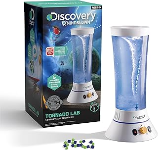 Discovery #MINDBLOWN Tornado Lab, 5-Speed Cyclone Controller, Educational Learning Activity Kit, Fun and Exciting Toy, STEM Experiment Set for Boys, Girls, Kids Ages 6+